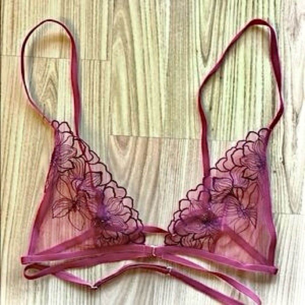 Sheer Floral Lace Bralette